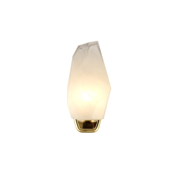 Applique murale de style verre métal IP44 G9 en laiton