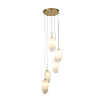 Suspension ronde verre métal Ø32 cm en...