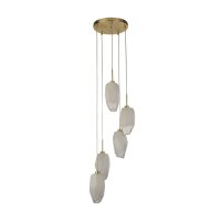 Suspension ronde verre métal Ø32 cm en...