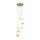 Suspension ronde verre métal Ø32 cm en laiton blanc