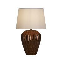 Lampe de table en bronze tissu résine E27 57,9 cm...