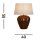 Lampe de table en bronze tissu résine E27 57,9 cm faible éblouissement