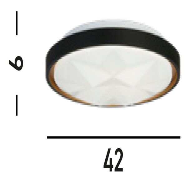 Plafonnier rond à LED avec télécommande, intensité lumineuse variable 25 W