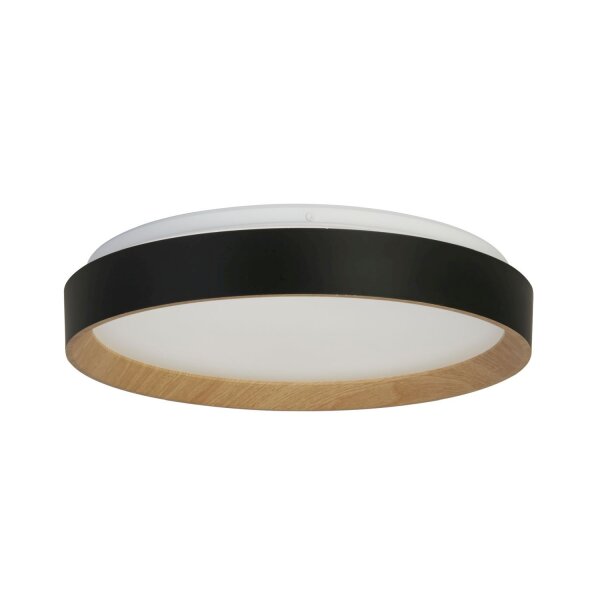 Lampe de plafonnier ronde LED métal avec télécommande à intensité variable
