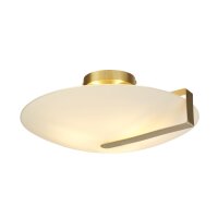 Lampe de plafonnier verre métal E27 Ø40,5...