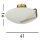 Lampe de plafonnier verre métal E27 Ø40,5 cm rond en or blanc