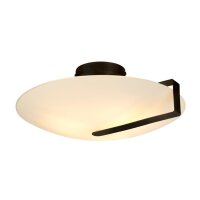 Lampe de plafonnier verre métal E27 Ø40,5...