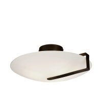 Lampe de plafonnier verre métal E27 Ø40,5...