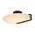 Lampe de plafonnier verre métal E27 Ø40,5 cm rond noir blanc