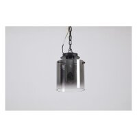 Lampe de plafonnier verre métal noir gris...