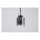 Lampe de plafonnier verre métal noir gris fumé L:22 cm