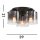 Lampe de plafonnier verre métal noir gris fumé 3 flammes