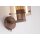 Applique métal verre moka ambre E27 avec interrupteur
