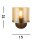 Applique métal verre moka ambre E27 avec interrupteur