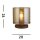 Lampe de table avec interrupteur moka ambre 25,5 cm E27