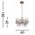 Lustre extérieur métal verre IP65 8 flammes L:60 cm