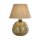 Lampe de chevet Socle en verre Abat-jour en tissu E27 56,5 cm