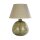 Lampe de chevet Socle en verre Abat-jour en tissu E27 56,5 cm