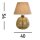 Lampe de chevet Socle en verre Abat-jour en tissu E27 56,5 cm