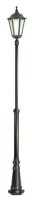 Lampadaire noir sur poteau 1,9-2,9m Rustique IP43 E27