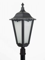 Lampadaire noir sur poteau 1,9-2,9m Rustique IP43 E27