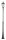 Lampadaire noir sur poteau 1,9-2,9m Rustique IP43 E27
