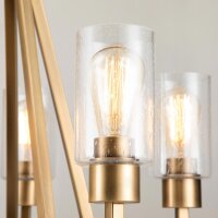 Lustre E27 61,1 cm de large en laiton en métal verre