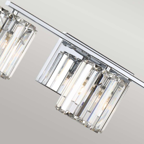 Applique salle de bain avec 3x LED G9 cristal IP44 chrome