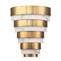 Applique LED H : 35,7 cm en laiton vieilli aspect...