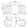 Lampe de salle de bain cristal 34,3 cm de large IP44 avec 2x LED G9