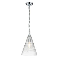 Lampe à suspendre verre métal E27 D : 29,5...