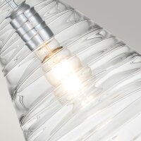 Lampe à suspendre verre métal E27 D : 29,5...