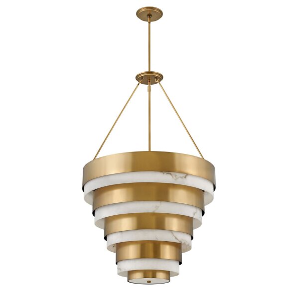 Suspension laiton antique Ø 69,2 cm H : max. 195,7 cm 8x E14