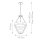 Lampe à suspendre élégante Ø 45,5 cm rond H : max. 150,2 cm