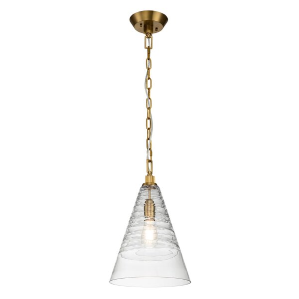 Suspension Abat-jour en verre D : 29,5 cm E27 Réglable en hauteur