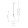 Suspension noir or largeur 13,3 cm H : max. 151,1 cm E27