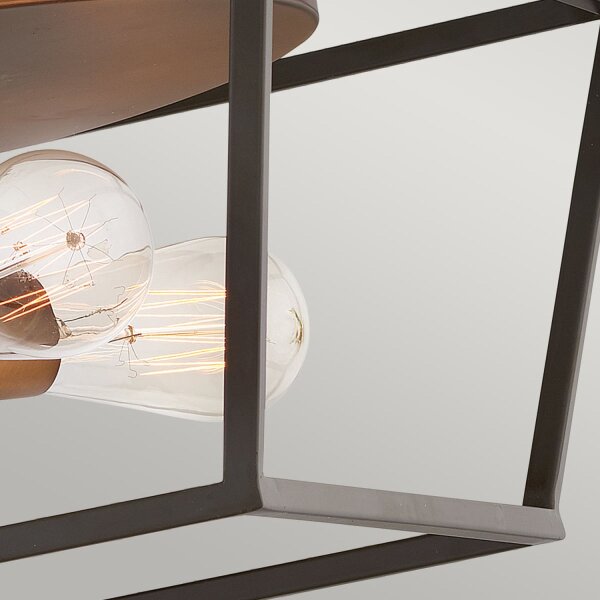 Lampe de plafonnier en métal L : 45,7 cm en laiton bronze E27