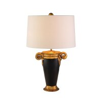 Lampe de chevet métal tissu 63,5 cm de haut noir...