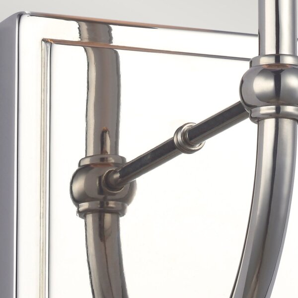 Applique de salle de bain hauteur 40,6 cm IP44 chrome blanc