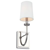Applique de salle de bain hauteur 40,6 cm IP44 chrome blanc
