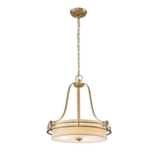 Suspension verre métal ronde D : 58,4 cm 4x E27 faible éblouissement