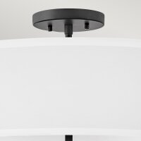 Plafonnier Blanc Noir Ø 58,4 cm Tissu Métal...