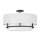 Plafonnier Blanc Noir Ø 58,4 cm Tissu Métal 4x E14