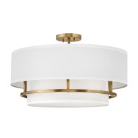 Lampe de plafonnier tissu m&eacute;tal D : 58,4 cm en...