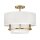 Plafonnier rond D : 40,6 cm E14 Moderne Métal Tissu