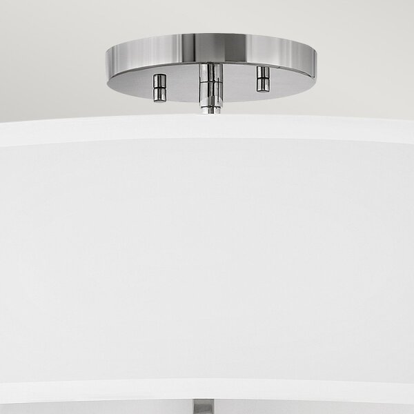 Plafonnier Abat-jour en tissu E14 Ø 58,4 cm 4x rond Blanc Nickel