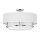 Plafonnier Abat-jour en tissu E14 Ø 58,4 cm 4x rond Blanc Nickel