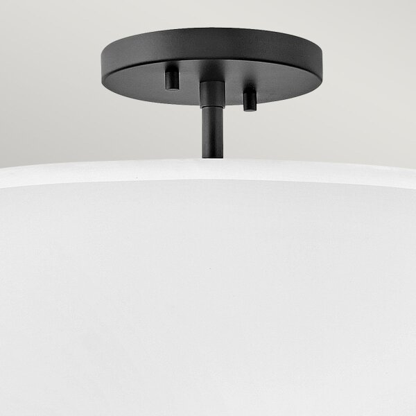 Lampe de plafonnier Tissu Métal Ø 40,6 cm Blanc Noir 3x E14