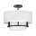 Lampe de plafonnier Tissu Métal Ø 40,6 cm Blanc Noir 3x E14