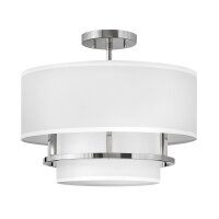Plafonnier tissu métal rond Ø 40,6 cm 3x...
